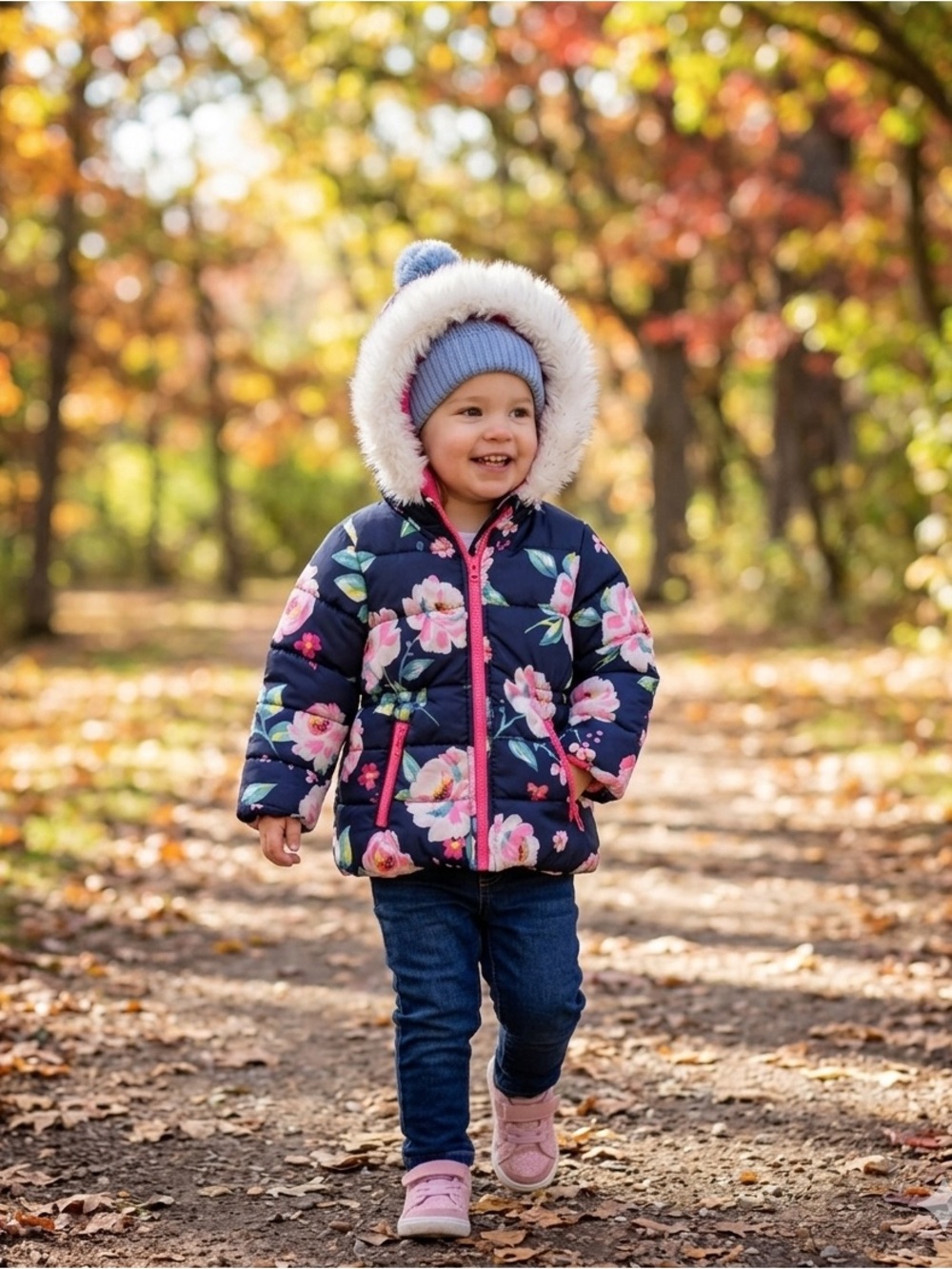 Carter's Toddler Girls Floral Puffer Jacket